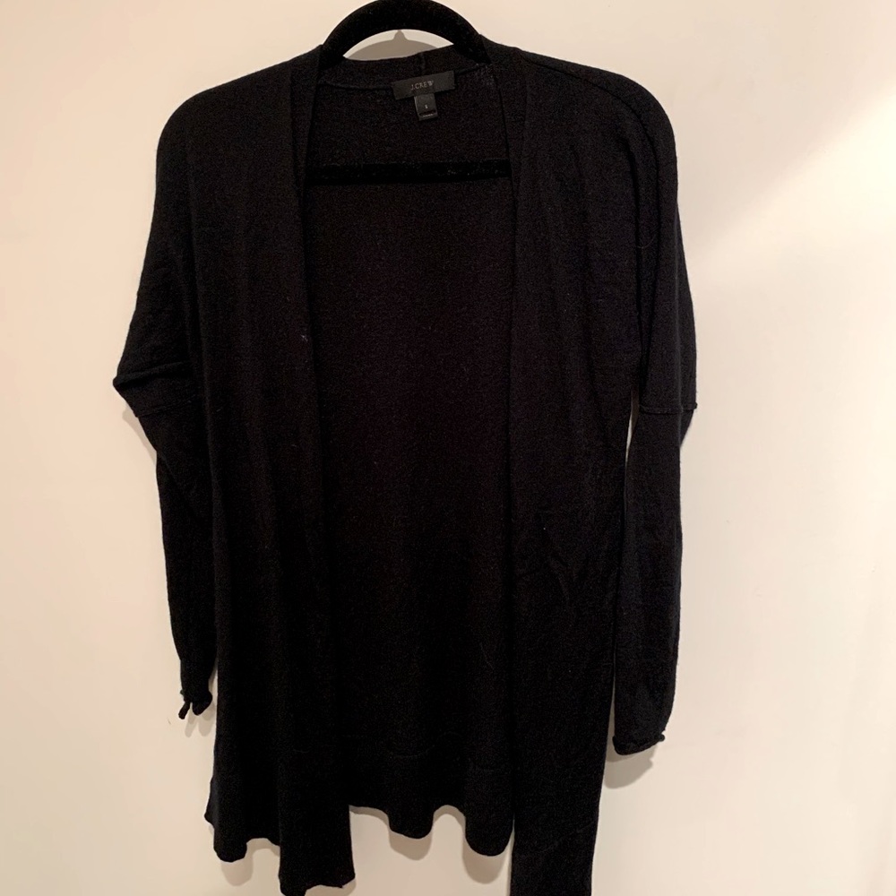 J. Crew black merino wool cardigan